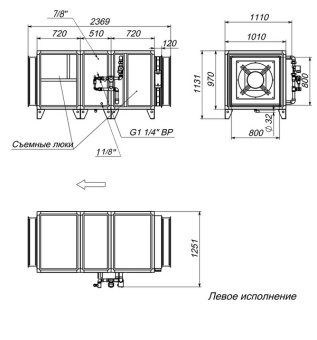 Габаритные и присоединительные размеры