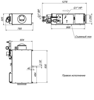 Габариты и присоединительные размеры